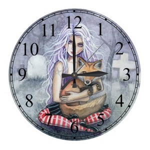 Annie's Fox Fairytale Fantasy Gothic Art Clock