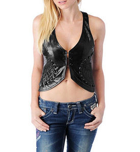 Women's leather vest Affliction