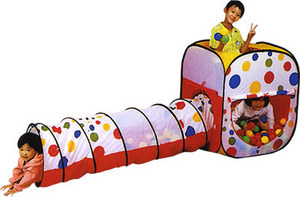 Детская палатка Дом с тоннелем + 100 шаров