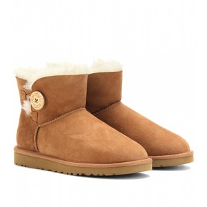 UGG Australia Mini Bailey Button Booties Chestnut