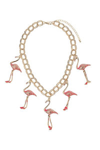 Колье с фламинго