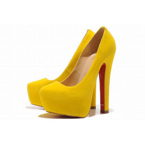 Christian Louboutin Daffy 160mm Suede Pumps Yellow 26337