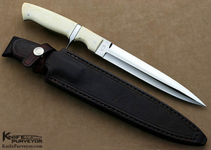 Joe Kious Custom Knives Pre-ban Elephant Ivory Subhilt Dagger