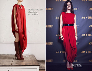 MAISON MARTIN MARGIELA H&M red DRESS