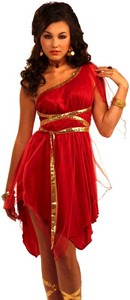 Greek Goddess Red Dress