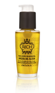 RICH Pure Luxury Argan Oil Elixir а также шампунь и кондиционер