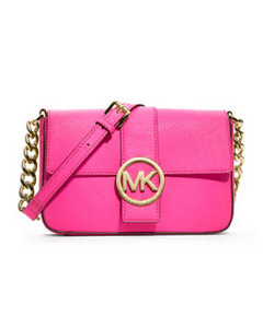 Michael Kors across body bag NEON PINK \ WHITE