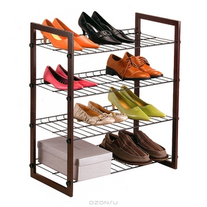 Полка для обуви "4-Tier Wood Stackable", 4-яруса