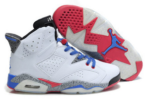 Nike Michael Jordan 6(VI) Retro Cement/White/Blue/Black/Red New Release