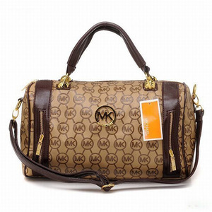 Michael Kors Leather Satchel Khaki