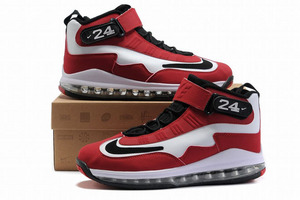 mens red black white air griffey 3.5 sneakers