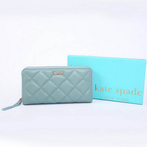Kate Spade Gold Coast Lacey Leather Zip Around Wallet Blue