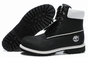 Timberland 6inch Premium Boots Mens Black White scuffproof