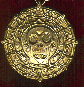 Pirates of The Caribbean Aztec Curse Coin necklace replica