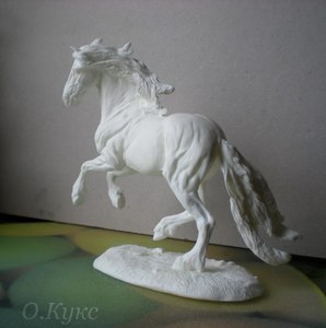 HA Vanner/Friesian stallion sculpted by David Mayer Little Bits/Pebbles