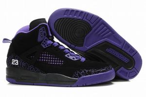 Jordan Spizike Women Nike Shoes - Black and Purple Retro 3.5