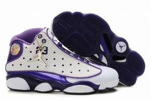 Retro 13 Women Shoes - White and Purple - Jordans