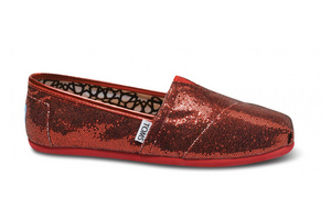 Women's Toms Red Glitters Shoes