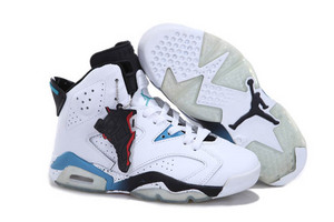 Air Jordan Retro VI WMNS White/Blue/Black Basketball Shoes