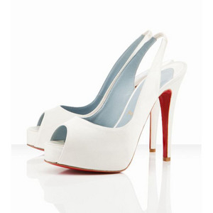 Christian Louboutin So Private 120mm Slingbacks White