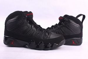 all black air jordan 9 nike basketball shoes