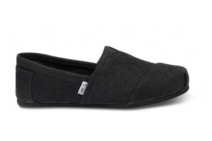 Men's Toms Black Burlap Classics Shoes