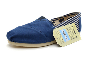 Men's Toms University Blue Stripe Classics Shoes