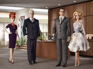 Mad Men Joan Holloway or Betty Draper barbie dolls by Mattel