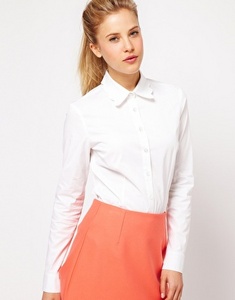 Блузка с воротничком scallop ASOS Shirt With Scalloped Collar