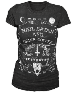 Hail Satan And Drink Coffee tee