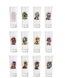 Doctor Who 50th 2 oz Glass Set of 12 Convention Exclusive