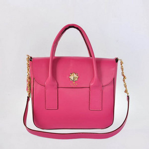 Kate Spade New Bond Street Florence Leather Satchel Bag Rose Red