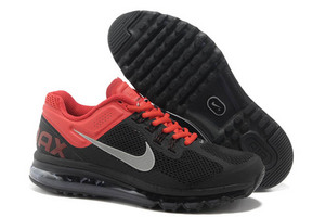 Nike Air Max 2013 Black Silver Red Mens Shoes