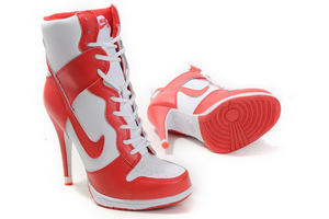 Dunk Sb Womens High Heels Boots White Red