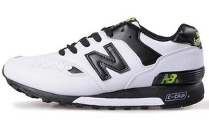 Men's new balance M577GWB White Black Green Sneakers