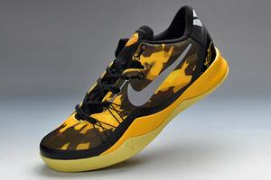 Nike Kobe 8 Elite Black Grey and Yellow Men Sneaker