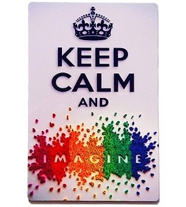 Магнитная открытка 'Keep Calm And Imagine'