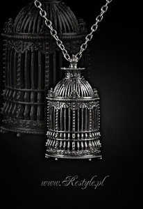 "VICTORIAN BIRDCAGE" 3D Pendant and brooch in one, victorian necklace