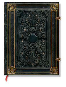 Записная книга из черной кожи