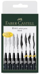 Pitt Artist Pens 8 Assorted Black