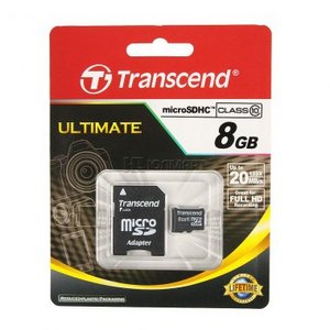 карта памяти TransFlash 8Gb MicroSDHC Class 10 Transcend