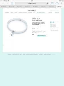 Tiffany Locks heart lock bangle