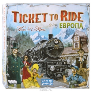 Настольная игра Билет на поезд по Европе "Ticket to Ride: Европа"