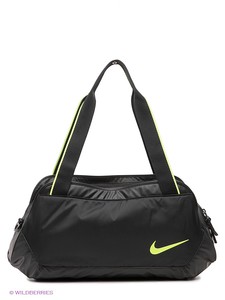 Сумка Nike C72 LEGEND 2.0 M черная с зеленым / или фиолетовым