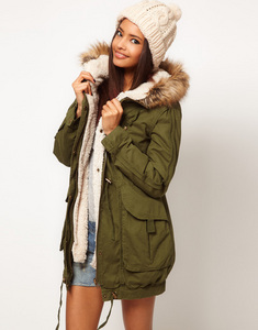 Khaki winter parka