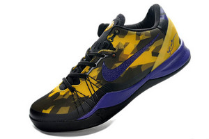 NBA Laker Kobe Bryant System 8 Elite Shoes with Black Yellow and Purple Color