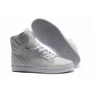 Women All White Supra High Top Skate Sneaker - Supra Skytop