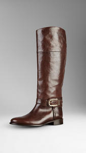 BUCKLE BUFFALO LEATHER BOOTS