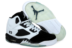 New Design Nike Jordan 5: White - Black Speckle Oreo Sneaker (Mens)