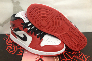 White Black & Red Jordan 1 Nike Shoes with Men Style